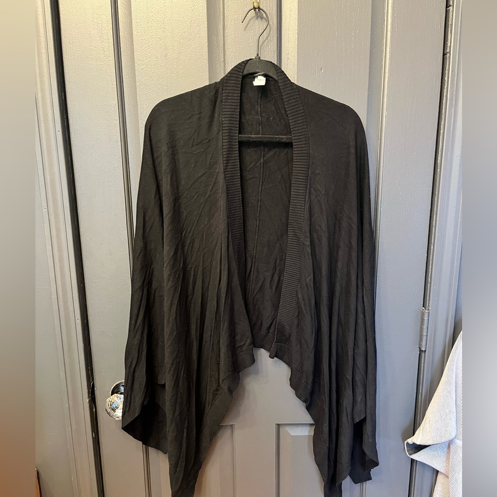 Black Lululemon shrug wrap sweater